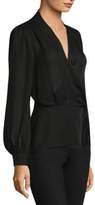Thumbnail for your product : L'Agence Cara Wrap Silk Blouse