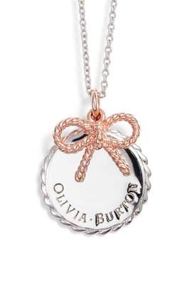 Olivia Burton Coin & Bow Pendant Necklace