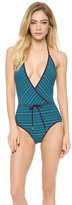 Thumbnail for your product : Marc by Marc Jacobs Tara Stripe Halter Maillot