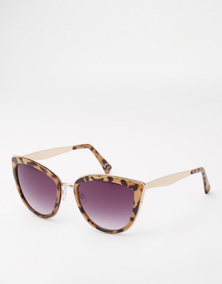 ASOS Cat Eye Sunglasses With Metal Inlay And Metal Arms