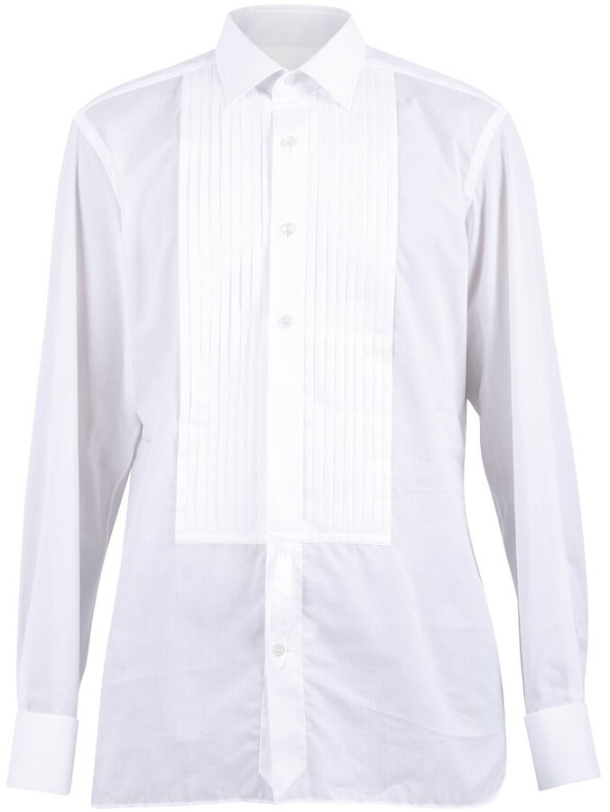 Blyent Men Slim Fit Solid Button Front Long-Sleeve Pleated Dress Shirt 