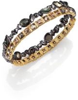 Thumbnail for your product : Alexis Bittar Elements Dark Phoenix Pyrite & Crystal Skinny Stacked Bracelet