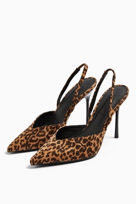 gainor leopard print slingback shoes