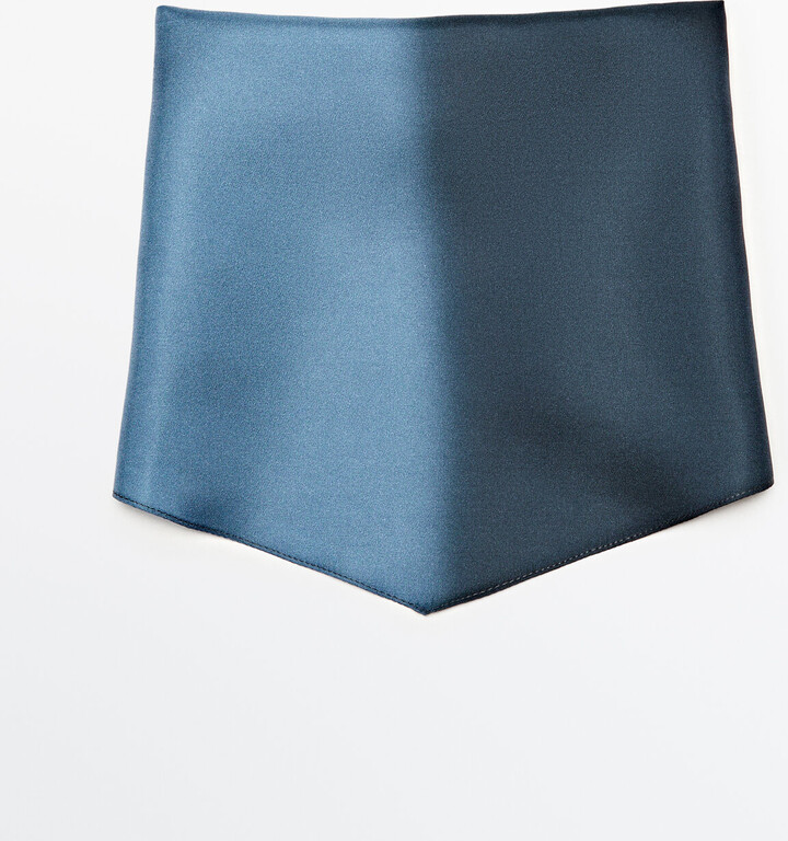 Vuitton Blue/Gray Silk Pocket Square - Vintage Lux - ShopStyle Scarves