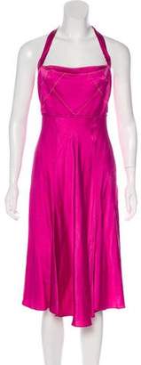 Just Cavalli Silk Halter Dress