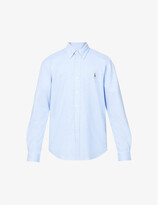 Thumbnail for your product : Polo Ralph Lauren Logo-embroidered slim-fit cotton-pique Oxford shirt