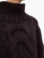 Thumbnail for your product : Mr Mittens - Honeycomb-knit Wool Sweater - Womens - Black
