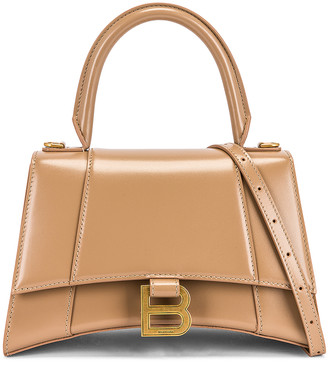 Balenciaga Small Hourglass Top Handle Bag in Sand | FWRD - ShopStyle
