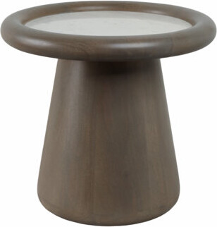 Joss & Main Aleena Wood And Marble Accent Table
