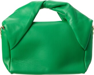 Nano Twister metallic leather shoulder bag