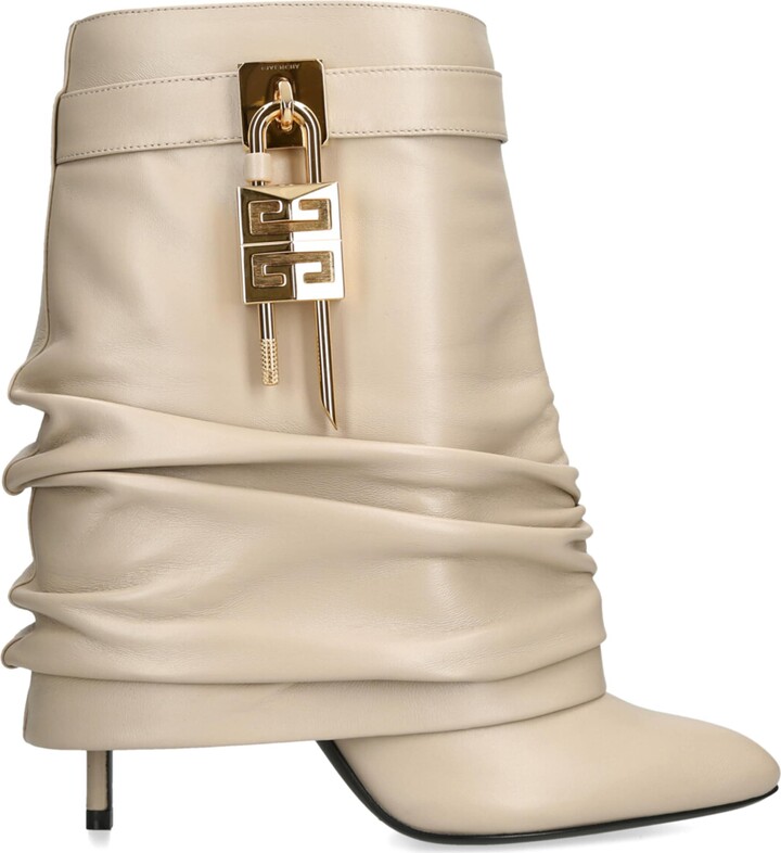 Givenchy Leather Scrunched Shark Lock Boots 100