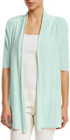 Thumbnail for your product : Eileen Fisher Half-Sleeve Slub Open-Front Cardigan