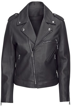7 for all mankind leather jacket womens
