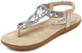 Thumbnail for your product : D2C Beauty Women's Rhinestone Beach Slingback T-Strap Thong Flat Sandals - 8 M US