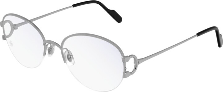 Cartier Ct0154o001 Silver Silver Transpa - ShopStyle Eyeglasses
