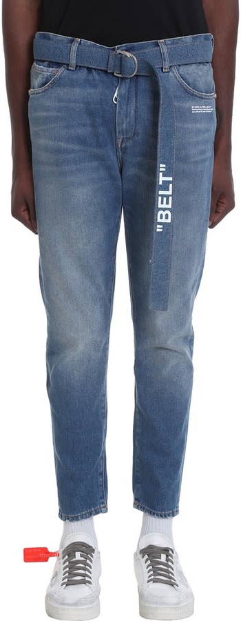 off white low crotch jeans