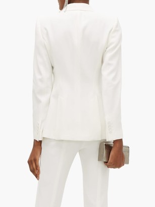 Alexander McQueen Single-breasted Embroidered Leaf-crepe Jacket - Ivory