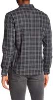 Thumbnail for your product : John Varvatos Plaid Print Snap Button Slim Fit Shirt