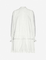 Thumbnail for your product : Designers Remix Sandra puffed-sleeve organic-cotton mini dress