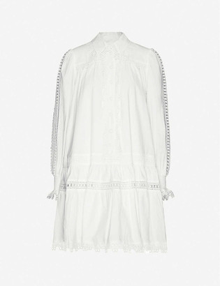 Designers Remix Sandra puffed-sleeve organic-cotton mini dress