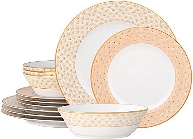 Trocadero Gold Collection 12-Piece Dinnerware Set Service For 4