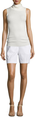Theory Harsbie Crunch Washed Shorts, White