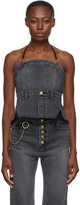 Thumbnail for your product : Sjyp Black Denim Backless Tank Top
