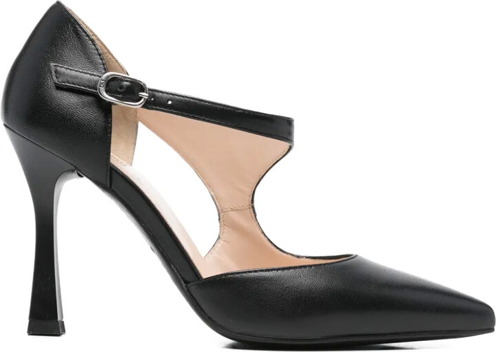 Nero Giardini Buckle-Strap Leather Pumps