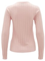 Thumbnail for your product : Allude Wide-rib Merino Wool Sweater - Light Pink