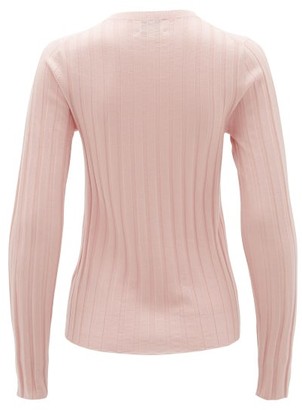 Allude Wide-rib Merino Wool Sweater - Light Pink