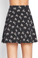 Thumbnail for your product : Forever 21 Dotted Floral Skater Skirt