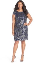 Thumbnail for your product : Adrianna Papell Cap Sleeve Sequin Sheath Dress