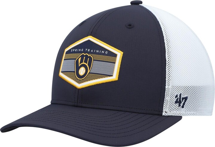 47 Men's Navy, White Milwaukee Brewers Spring Training Burgess Trucker  Snapback Hat - Navy, White - ShopStyle