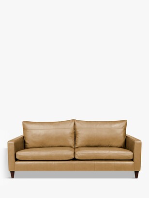 John Lewis & Partners Bailey Grand 4 Seater Leather Sofa, Dark Leg