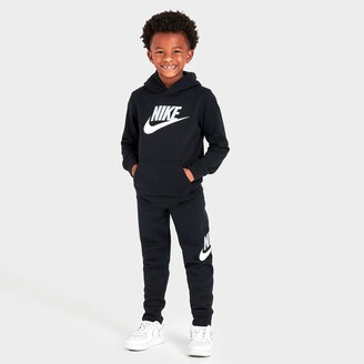 Nike Boys' Little Kids' Metallic Futura Logo Pullover Hoodie and