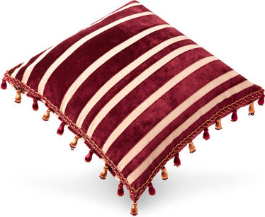 Pillowpops Scarlett Sentiments Trimmed Synthetic Throw Square Pillow Cover & Insert