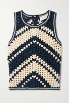 Thumbnail for your product : Zimmermann Chintz Crocheted Cotton Tank - Navy - 00