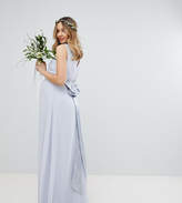 Thumbnail for your product : TFNC Maternity Maternity Sateen Bow Back Maxi Bridesmaid Dress