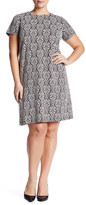 Thumbnail for your product : London Times Scroll Crest Shift Dress (Plus Size)