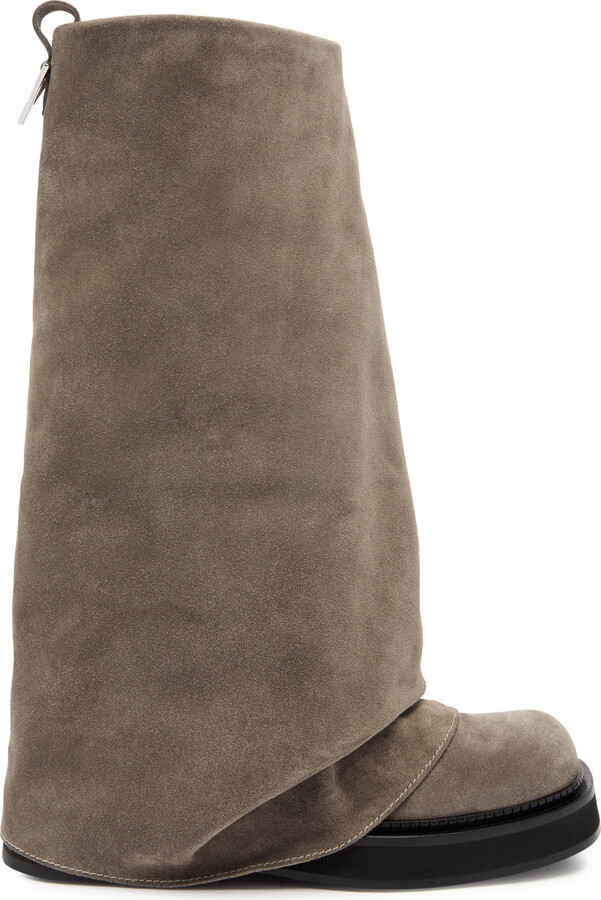 ATTICO Robin Layered Suede Combat Boots