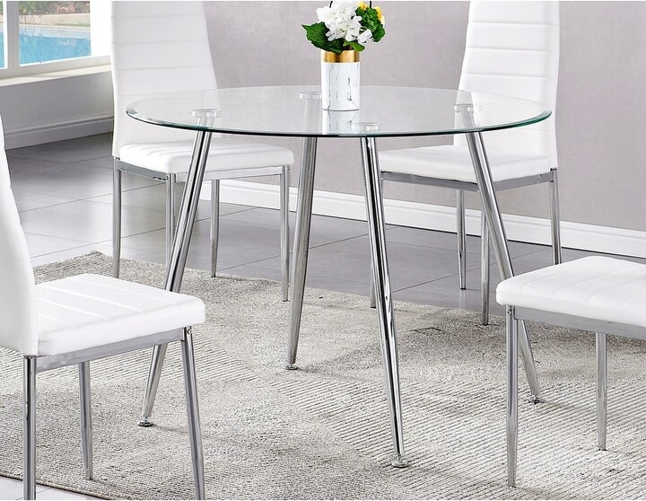 Best Master Furniture 39.5 Inch Round Glass Dining Table ShopStyle