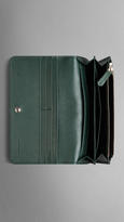 Thumbnail for your product : Burberry Contrast Trim Leather Continental Wallet
