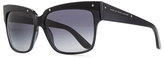 Thumbnail for your product : Marc by Marc Jacobs Plastic Square Sunglasses, Black/Gray