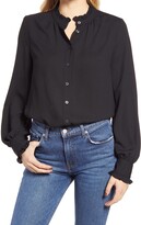 Thumbnail for your product : Halogen Ruffle Button-Down Blouse