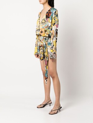 Alexis Monica floral-print mini dress