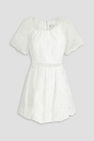 Thumbnail for your product : ML Monique Lhuillier Gathered guipure lace mini dress