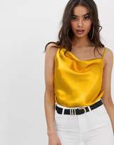 Thumbnail for your product : ASOS Design DESIGN cowl neck cami in high shine satin
