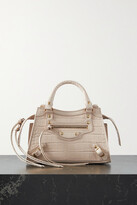 Thumbnail for your product : Balenciaga Neo Classic City Mini Croc-effect Patent-leather Tote