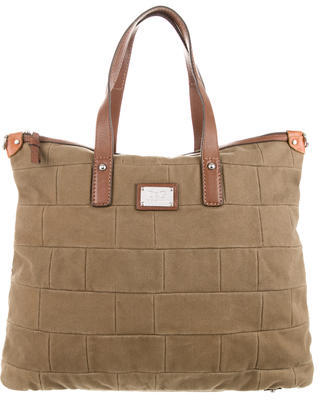 Dolce & Gabbana Leather-Accented Canvas Satchel