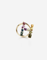 Thumbnail for your product : Dolce & Gabbana Rainbow alphabet H ring in yellow gold with multicolor fine gems